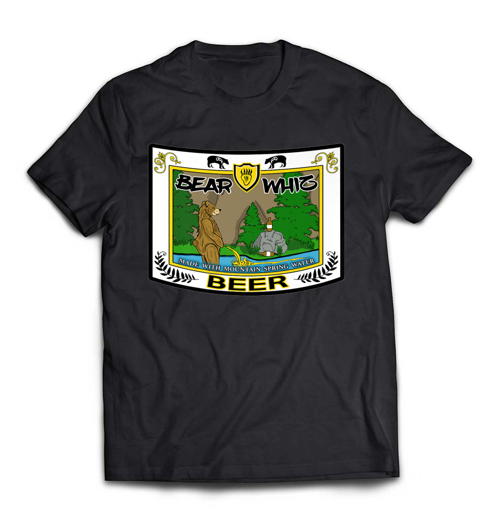 Funny Beer Label Bear Whiz Beer T-Shirt: Celebrate Your Love for the Outdoors